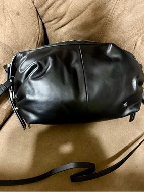 rag & bone Black Leather Crossbody Pouch